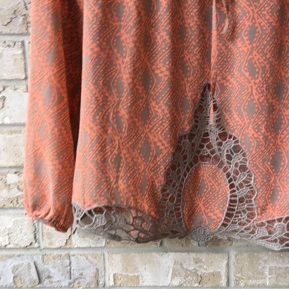 Blu Pepper BOHO Crochet Blouse Size Small - Picture 2 of 8